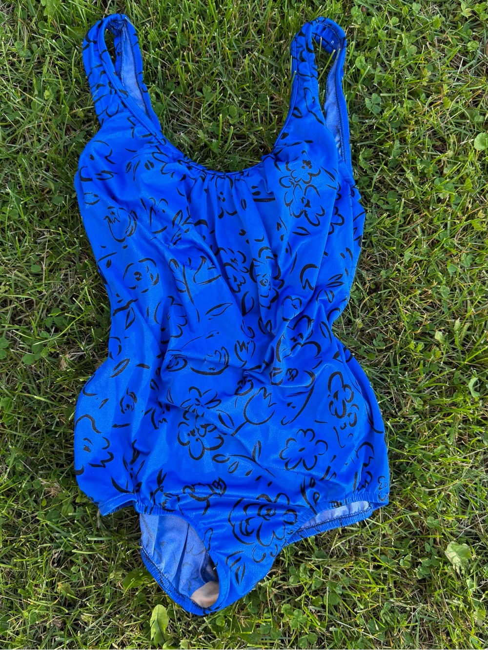 Maxine of Hollywood Blue Floral One Piece Swimsuit